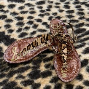 Sam Edelman Gigi Leopard Thong Sandal